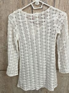 White Crochet Top