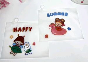 Set Of 12 Kawai Silicon Zipper Pouches