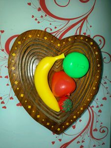 Heart Shaped Wooden Bowl