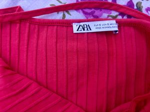Red Ribbed Bodysuit