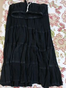 Tiered Black Maxi Skirt