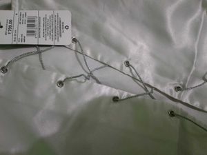 White Satin Lace-Up Top