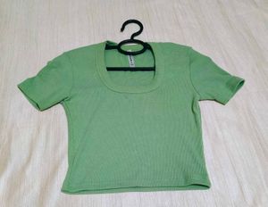 Green Crop Top