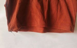 Y2K grunge vintage buckle strap brown crop top