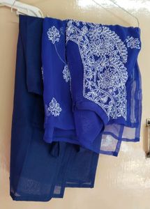 Blue Chikankari Kurta with Inner
