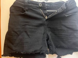Black Denim Hot Shorts