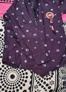 Boys Patterned Casual Shirt