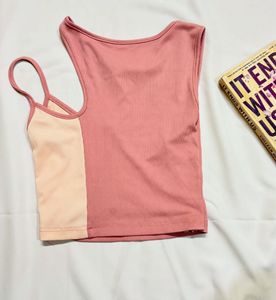 Color Block Ribbed Tank Top