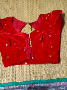 Red Embellished Blouse