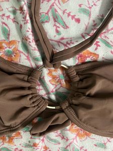 brown  ring bikini top