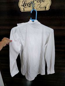 Ruffled White Top