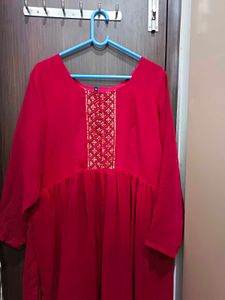 Red Naira Kurta