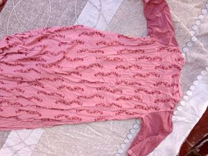 Pink Floral Kurta