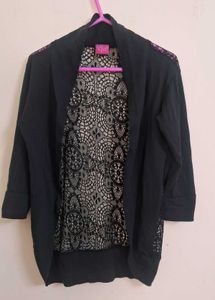 Unsed Stylish Black Cardigan