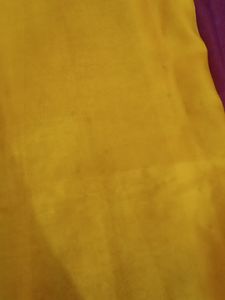 Maroon Mustard Banarasi Silk Saree With Petticoat