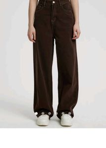 Brown Wide Leg Jeans