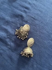 Silver Jhumka Earrings