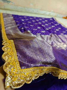Elegant 😻 Purple 💜 Saree Very Beautiful ❤️