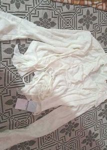 Ruffle Trim Long Sleeve Top