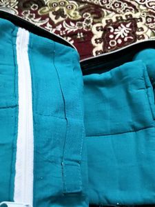 Handmade Embroidered Teal Clutch