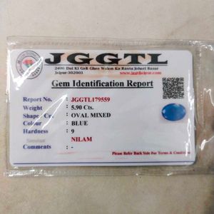 5.90 CTS./6.54 Ratti Original Blue Sapphire Neelam