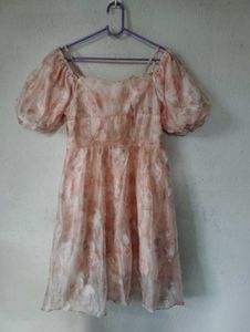 Puff Sleeve Mini Dress