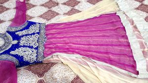 Royal Blue Embroidered Gown