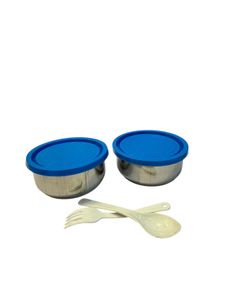Blue Tiffin Bag With 2 Compartments