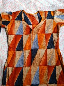 Beautiful Bright Multi Coloured Kurti, Size - Small To Medium