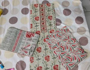 Floral unstitched Dress Material