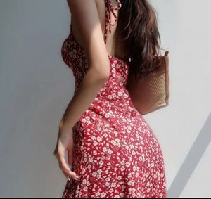 Red Floral Mini Dress Size S