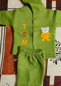 Green Colour Suit For Little Baby