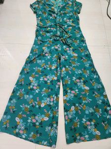 Green Floral Jumpsuit