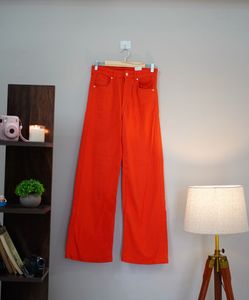Orange Wide Leg Pants