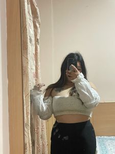 Crochet off  shoulder top