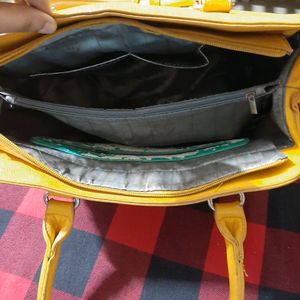 Diana Korr mustard coloured bag