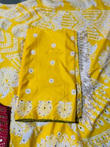 Navratri Style Yellow Lehenga Choli Set