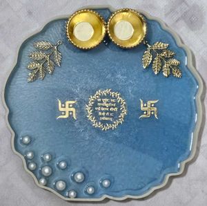 Resin Pooja Thali 6inch Customisation Available