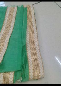 Pink &amp; Green Sare &amp; Yellow Embroidery