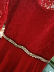 Red Lace Maxi Dress