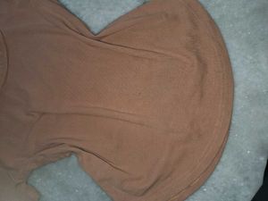Ribbed Rust Orange 🍊 Tee Trending Tshirts Women