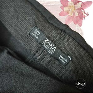 Zara Asymmetric wrap skirt over pants 🤌