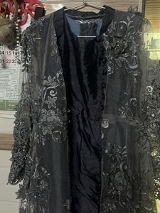 Elegant Black Embroidered Dress