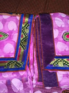 Elegant Purple Ethnic Dress Material