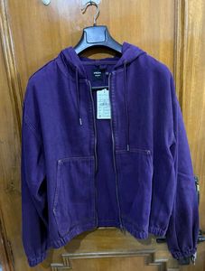 NUON (WESTSIDE) PURPLE DENIM HOODIE JACKET