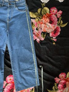 Wide Leg Dragonfly Jeans-high waist