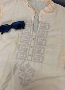 Elegant Light Yellow Kurta32-34