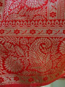 Bengali white&amp;red Saree