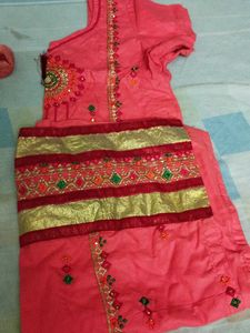 Coral Embroidered Salwar Pants