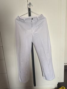 White Straight Trouser